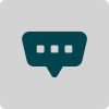 Icon: 3 speech dots in a speech bubble